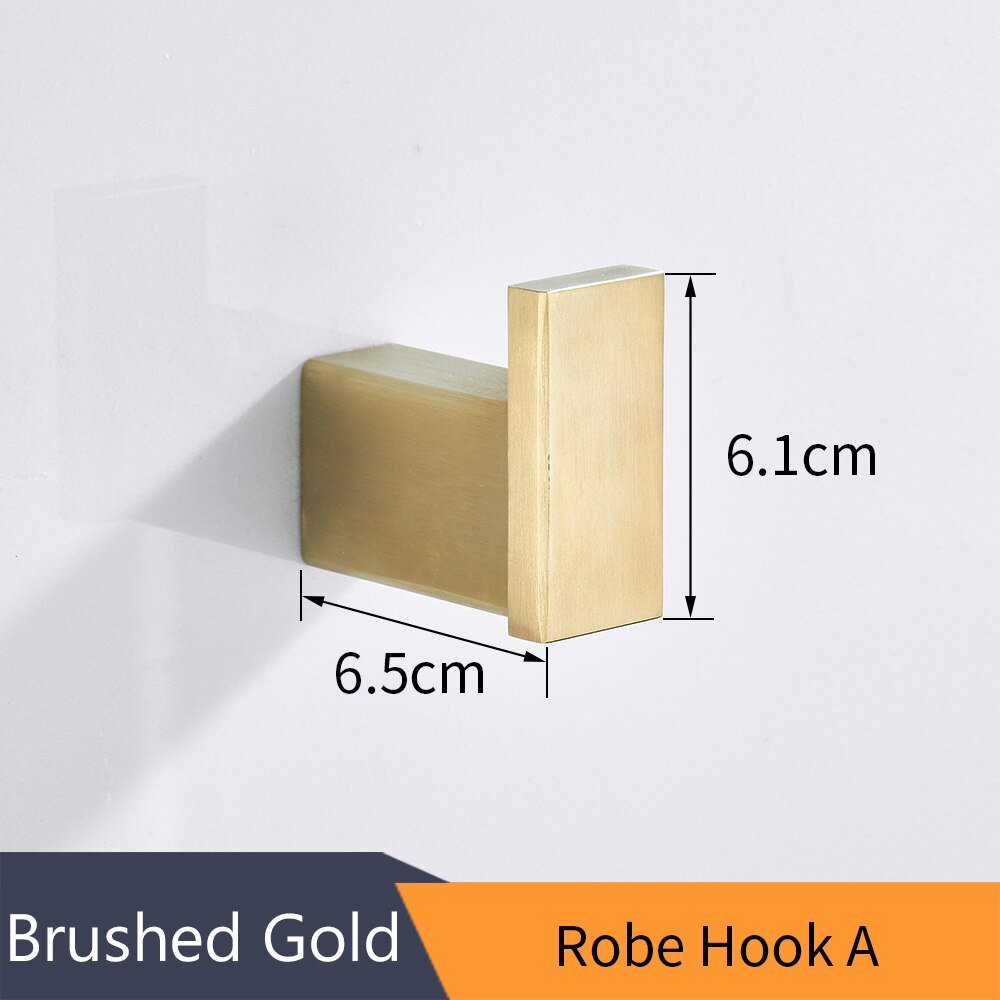 Badkamer Accessoires Bad Hardware Set Gouden Kleur Swan Toiletrolhouder Handdoekenrek Tissue Houder Papierrolhouder A08-630: Robe Hook-A