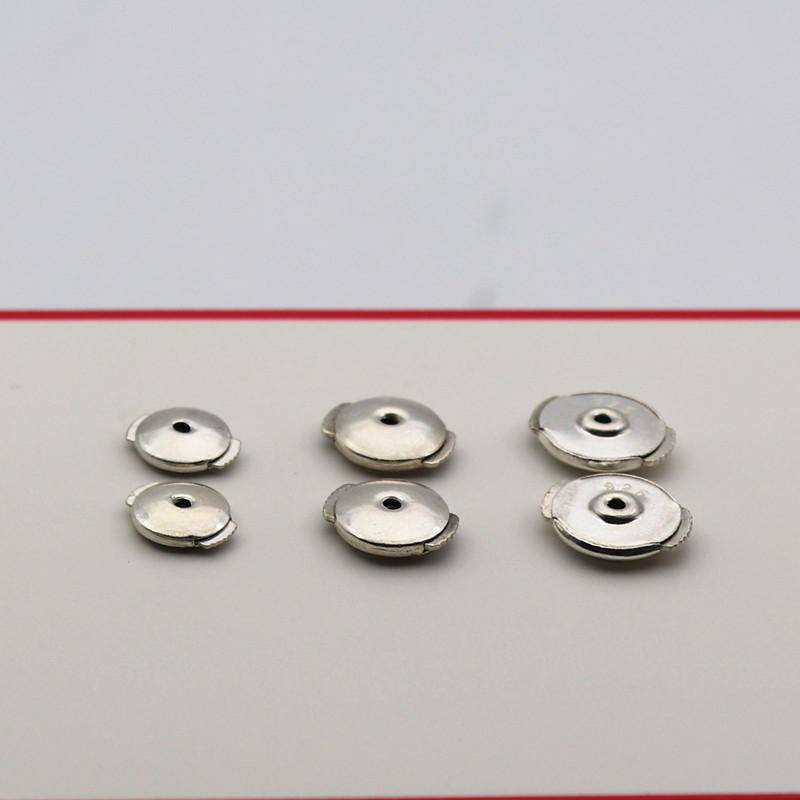 1 paire de dos de boucles d'oreilles en argent Sterling 925 massif, pour goujons de verrouillage, sécurité hypoallergénique, accessoires de fabrication de bijoux à faire soi-même, fournitures
