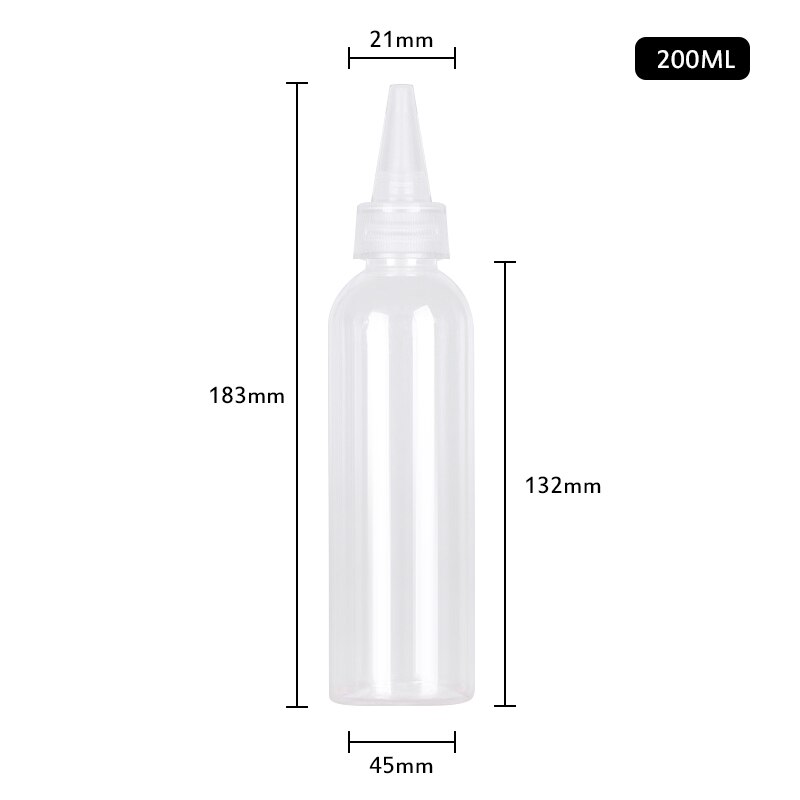 Transparent Abgabe Flaschen Labor Dropping Flaschen Runde LDPE Kunststoff Squeeze Flasche Nachfüllbar Container Leere Flaschen TSLM2: 200ML