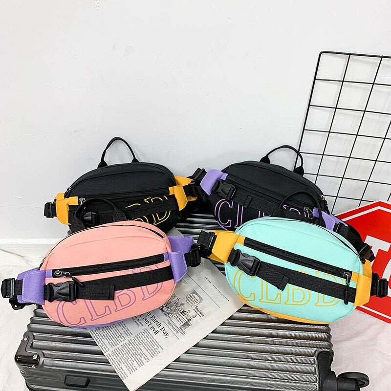 Riñonera de lona para hombre y mujer, bolso de cintura de Unisex, estilo Hip hop, cruzado, para teléfono, de viaje