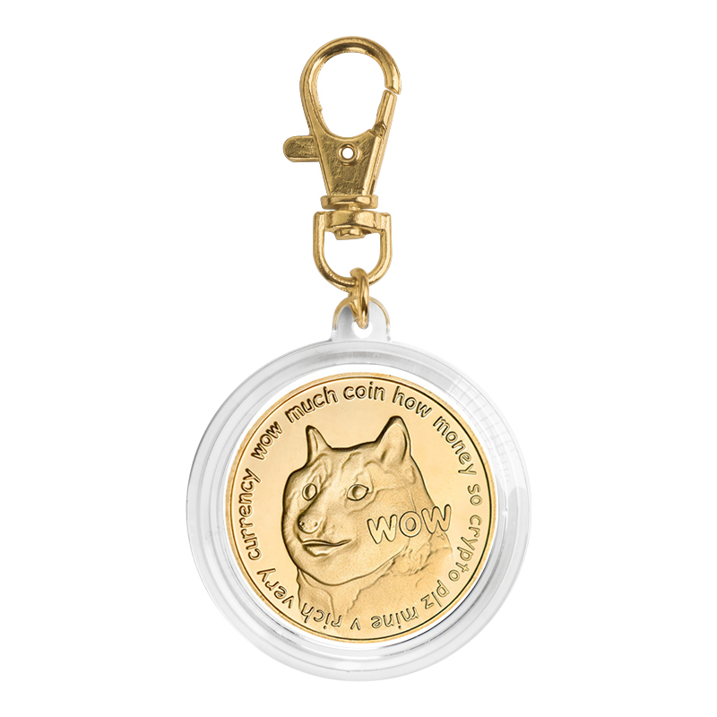 Bitcoin portachiavi morso moneta briscola increspatura Ethereum monete remy placcato in oro sfida portachiavi con monete di crittografia per lui: keychain 11