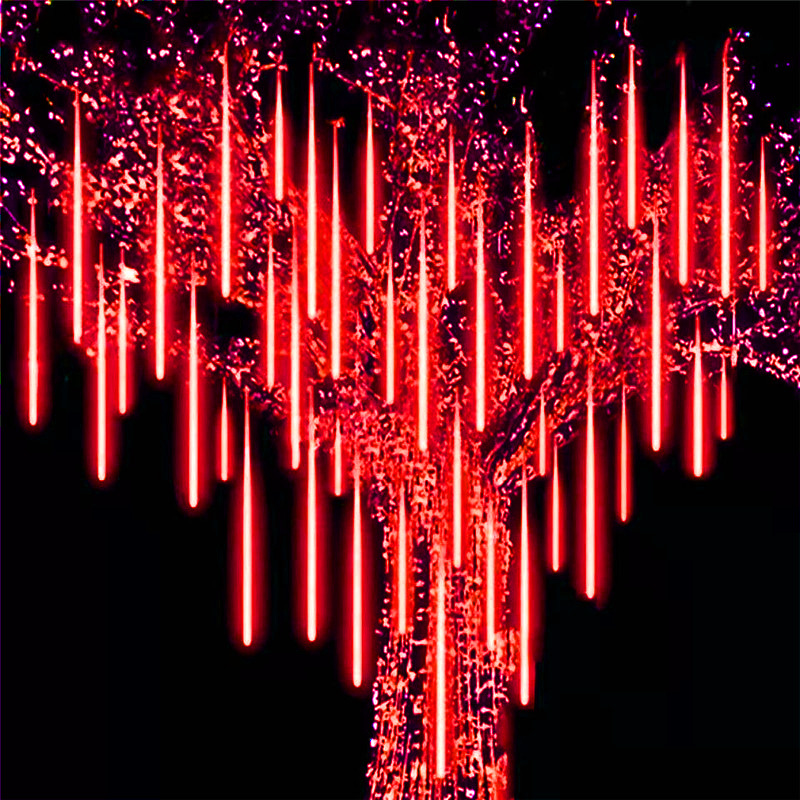 Slinger Fairy Lights String Outdoor Tuinlamp 30/50Cm Led Meteor Douche Licht 8 Tubes Kerst Decor Us/Eu Stekker Straatlantaarn: WHITE / 300w / eu-stekker