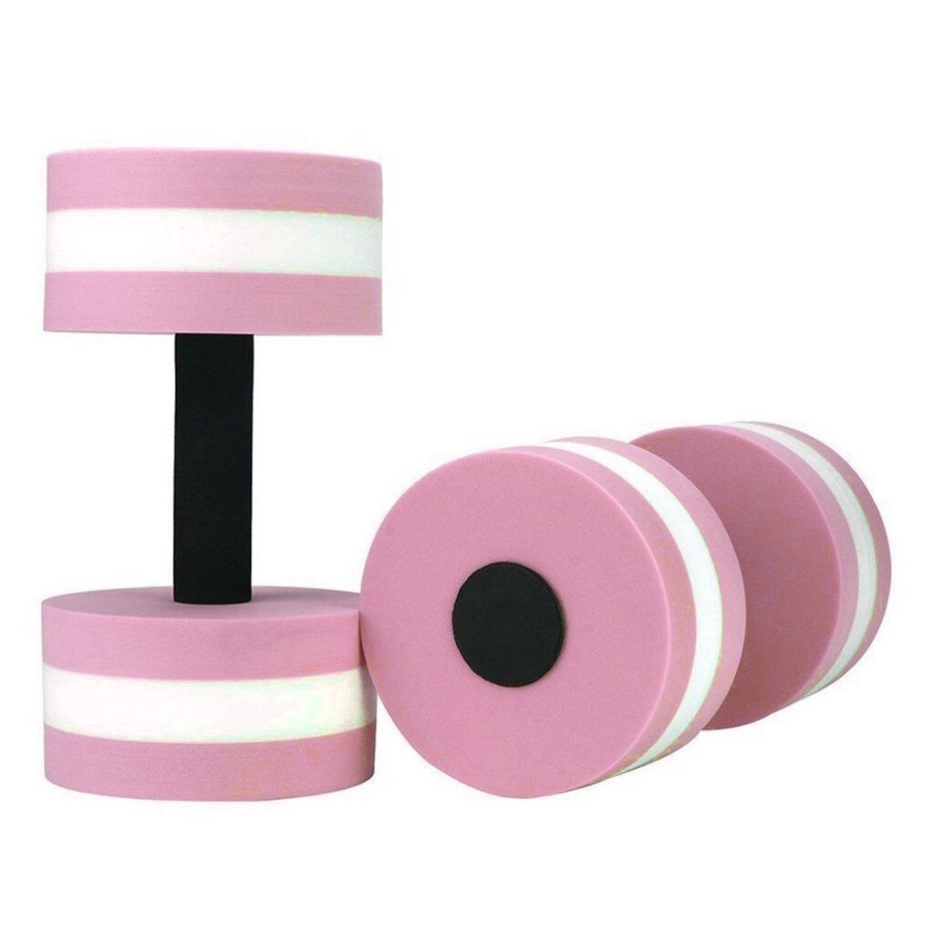1 paire Aqua Fitness haltères mousse haltères main barres piscine résistance exercice pour piscine Fitness équipement: Rose