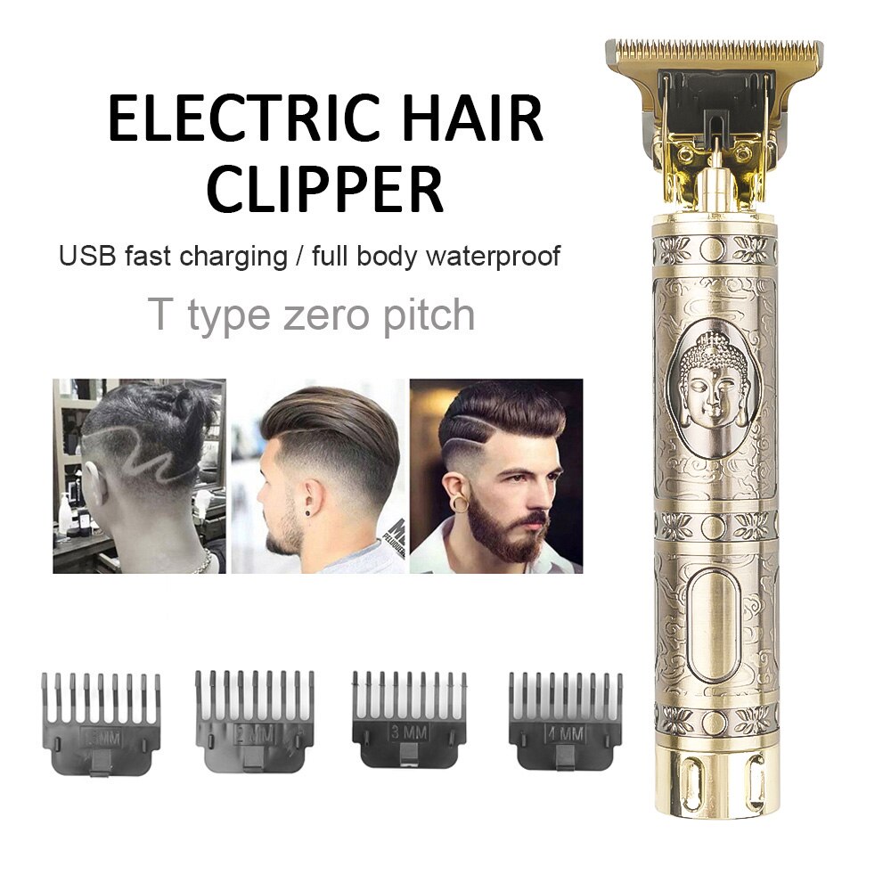 T skallet hode frisørklipper hårtrimmer elektrisk barbermaskin barberhøvel for menn hårklippemaskin skjeggtrimmer hårklipp