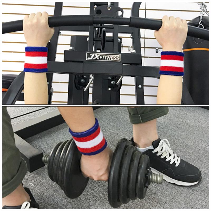 Suporte de pulso esportes banda de pulso de algodão pulseiras esporte faixa de mão para ginásio voleibol tênis suor suporte de pulso guarda