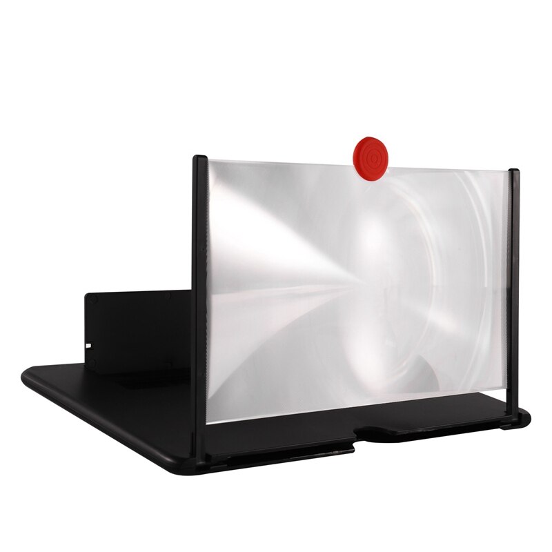 IG-12 Inch Mobile Phone Screen Amplifier HD 3D Video Amplifier Pull-Out Lazy Bracket, for Iphone Sumsang Xiaomi Watching Movie V