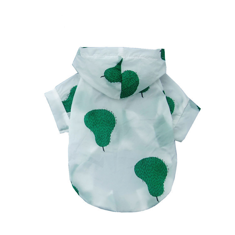 Hond Regenjas Ultra-Dunne Zon Bescherming Kleding Teddy Vip Pomeranian Kleine En Middelgrote Hond Huisdier Kleding Hond kleding: Pear / S