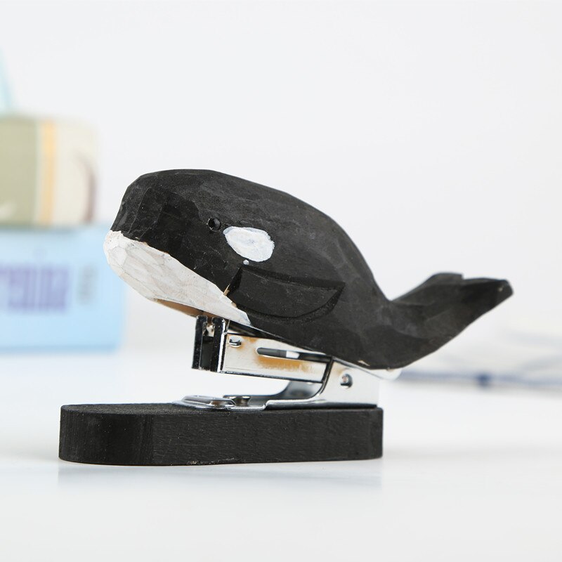 Handicraft Wooden Animal Stapler Office Supplies Wooden Stationery Stapler School Business Office: 15