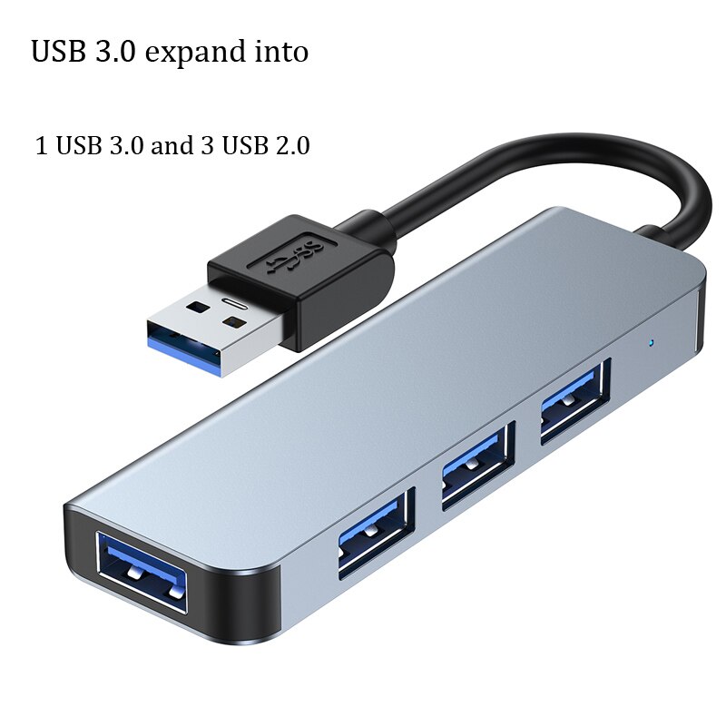 Ein Typ C oder USB 3,0 Adapter Hub Erweitern in 4 USB Docking Bahnhof Für MacBook Laptop praktisch Ipad multi-Schnittstelle U Disk: 4 in 1 USB 3.0