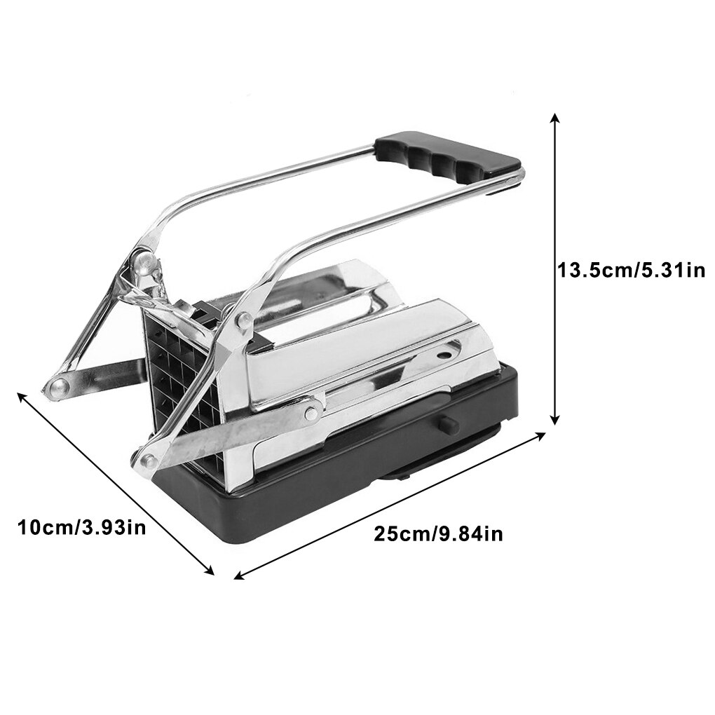 Manual Potato Chip Slicer French Fries Cutter Stainless Steel Potato Strip Maker Fruit Vegetable Chopper Machine Kitchen Tools