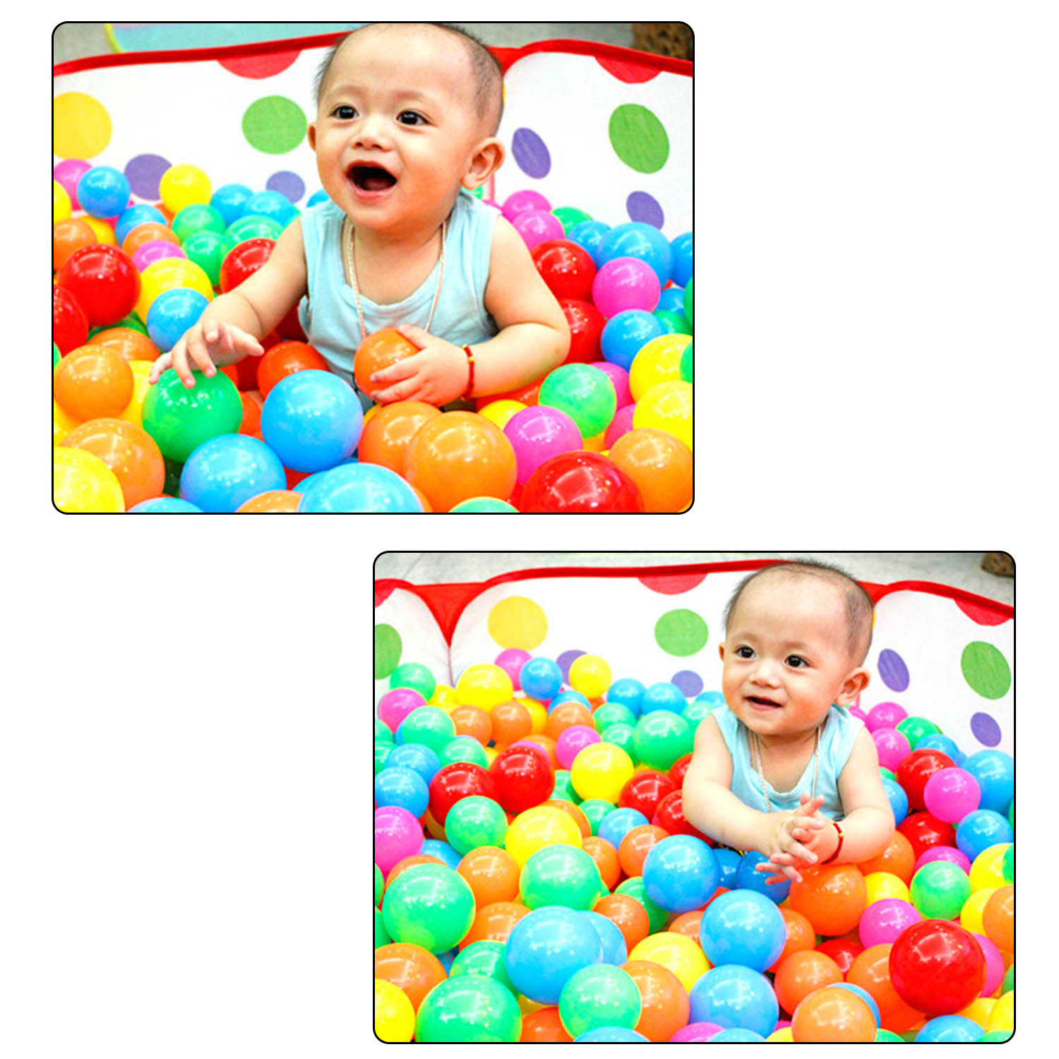 Besegad Foldable Kids Sea Ball Pit Pool Playpen Tent for Baby Children Toddler Playground Indoor Outdoor Playing 1m 3.28ft Red