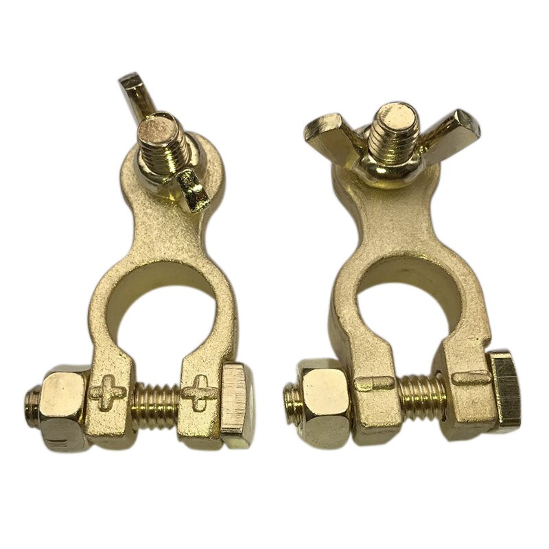 2PCS Auto Battery Terminal Connector Heavy Duty Battery Terminals Clamp Dual Connector Positive Negative Battery Connectors