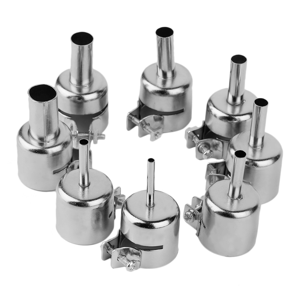8 stk/sæt 3/4/5/6/7/8/10/12mm varmepistol dyser sæt til luftloddestation reparationsværktøj