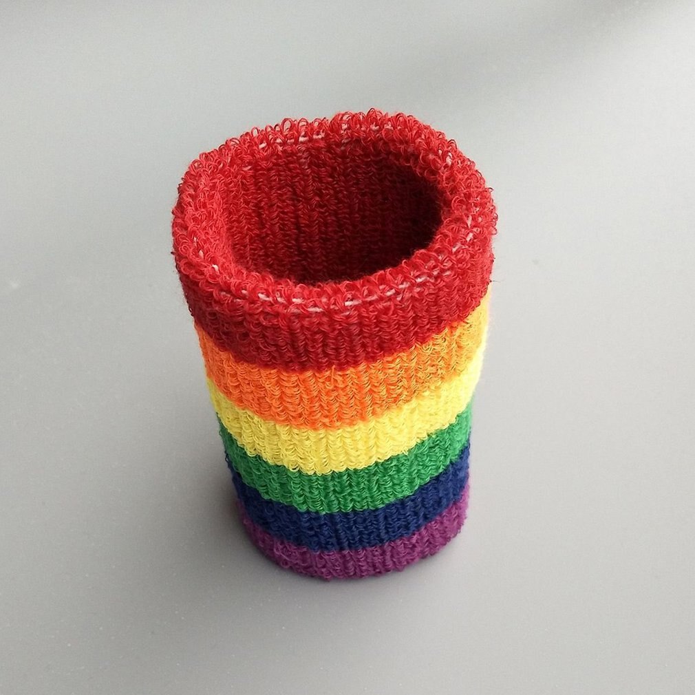 Unisex Badstof Katoen Zweetband Sport Pols Tennis Yoga Polsbandje Arm Zweet Absorberen Mouw Handdoek Band Bracers Pols Wrap