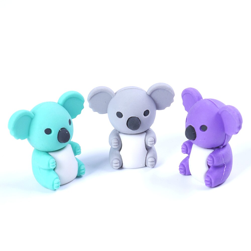 de dibujos animados lindo animal Koala de goma/papelería: artículos para los niños de los estudiantes/juguete de goma