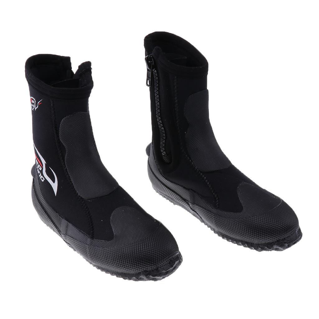 Wetsuits Premium Neopreen 5Mm Hi Top Rits Boot Water Schoenen Super Stretch &amp; Warm Houden Voor Duiken Surfen snorkelen