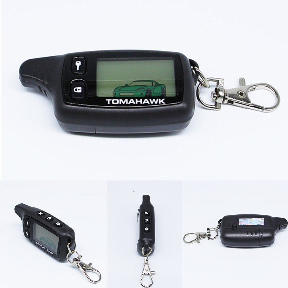 LCD Remote For Tomahawk TW9010 for Tomahawk 9010 Two Way Car Alarm System Russian For Tomahawk TW 9010 Keychain