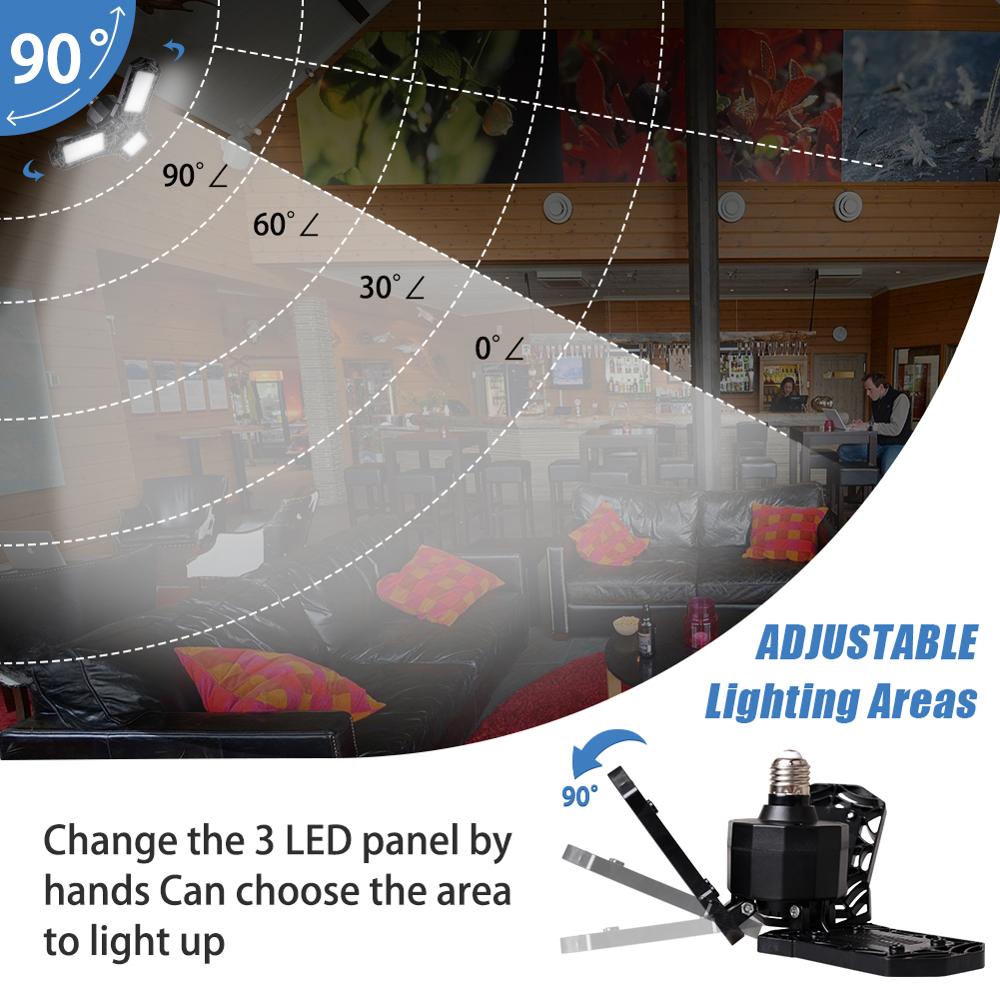 Folding Garage Iluminacion Lamp 40W Led Spotlight 4000lm Super Bright Led Work Light For Outdoor Camping Lamp Ufo
