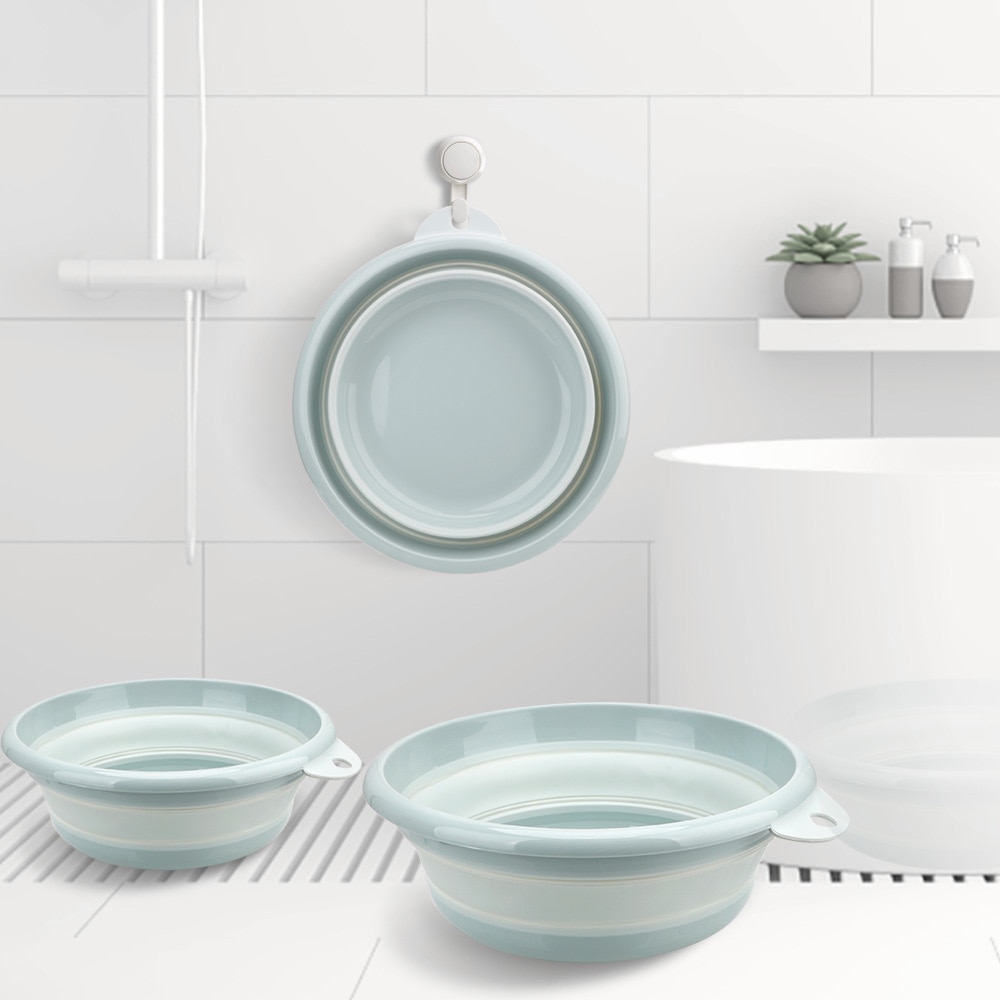 Portable Foldable Basin Car Wash Bucket Folding Laundry Tub PP for Tourism Outdoor Fishing Camping Save Space