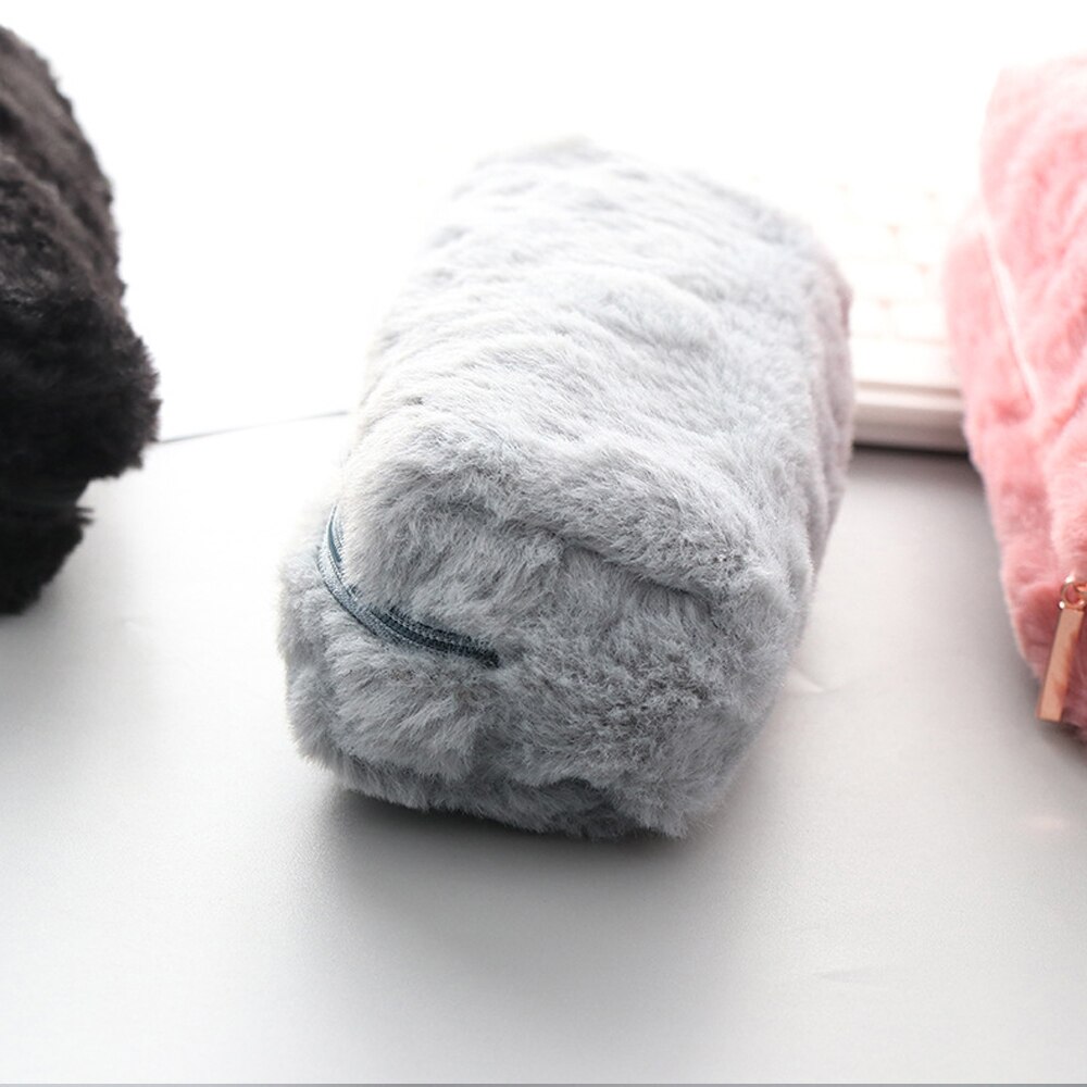 Cartuchera Kawaii de pelo bonito encantador estuche para lápices para niñas, bolsa de lápices para estudiantes, cartuchera de papelería, cartuchera, bolsa para lápices para escuela Sup