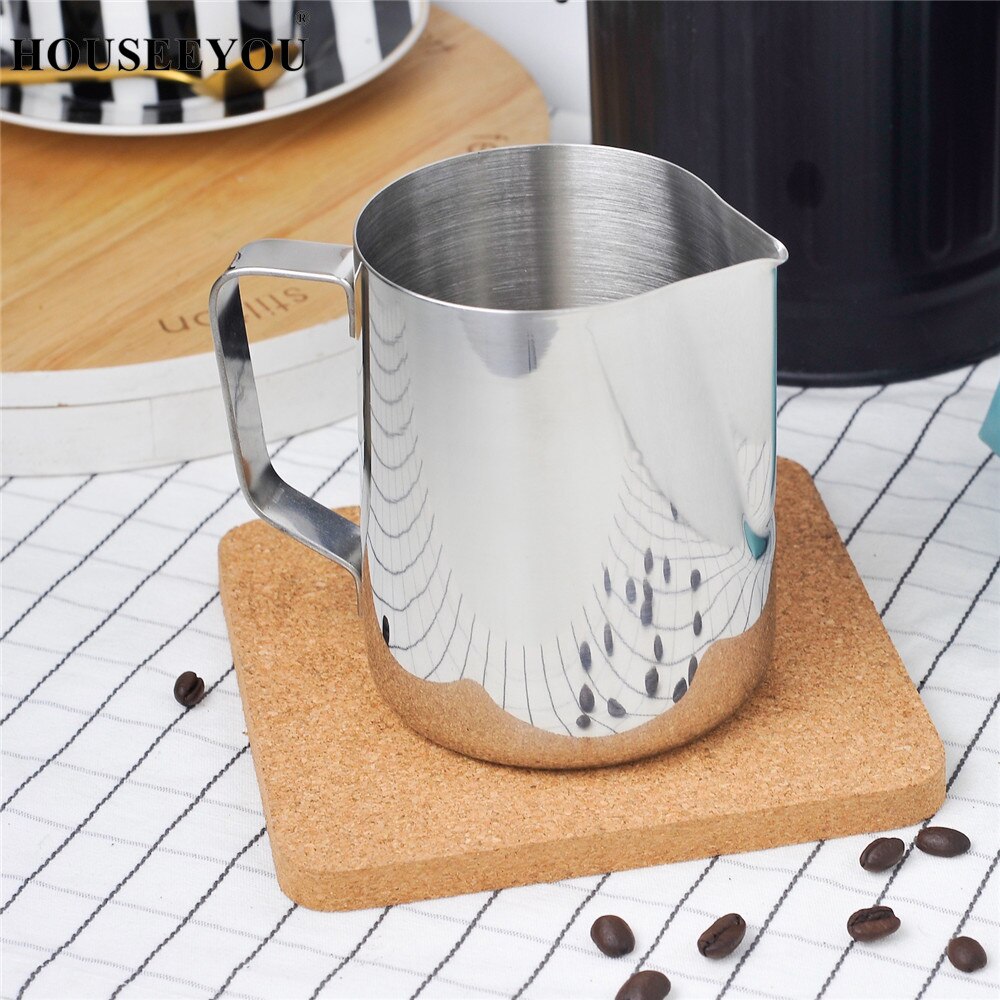 304 rustfritt stålkanne melkeskummekanne espresso kaffekanne barista håndverk kaffe latte melkeskummekanne