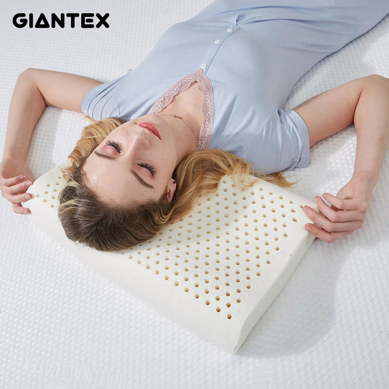 Giantex latex pude søvnmassage puder ortopædisk pude kussens oreiller almohada cervikal poduszkap hukommelsespude  u1174