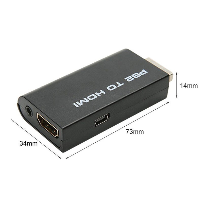 Voor PS2 Naar Hdmi-Compatibel 480i/480P/576i Audio Video Converter Adapter Met 3.5Mm Audio uitgang Ondersteunt Voor PS2 Display Modes