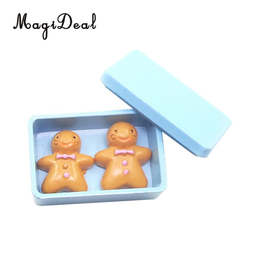 MagiDeal Lovely 1:12 Dollhouse Miniatures Kitchen Accessories Biscuit Box with 2 Pieces Cookies