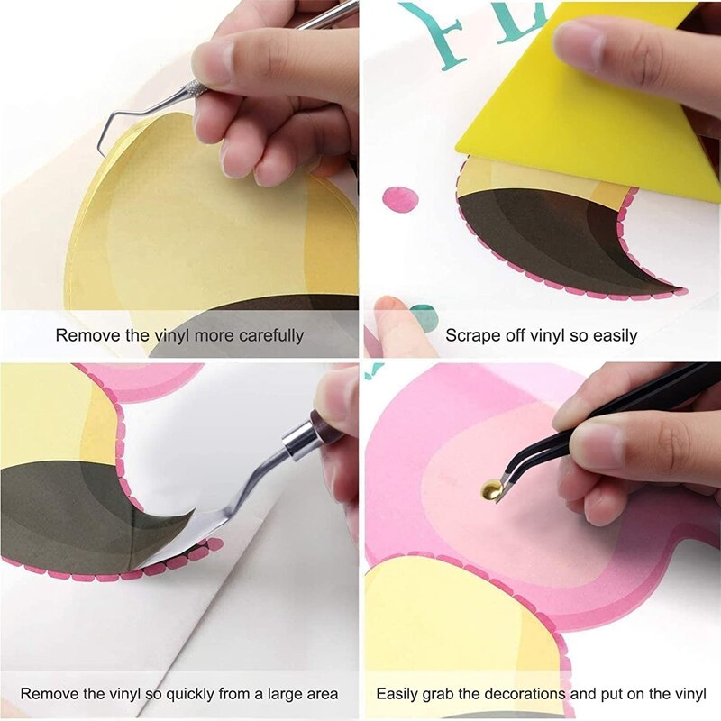 Weeding Tools for Vinyl Craft Weeding Tools Stainless Steel Craft Basic Set Tools Kits for Weeding Vinyl,Adhesive Vinyl