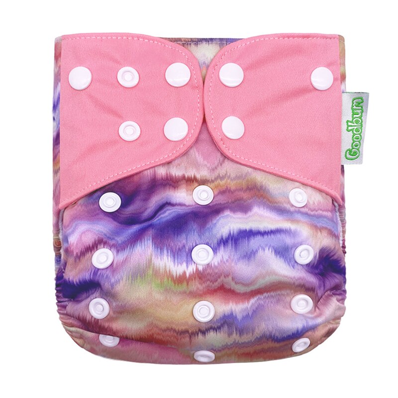 Babytygsblöjor återanvändbara tvättbara blöjor med tryck en storlek passar alla vattentäta babyblöjor blöjficka: 010