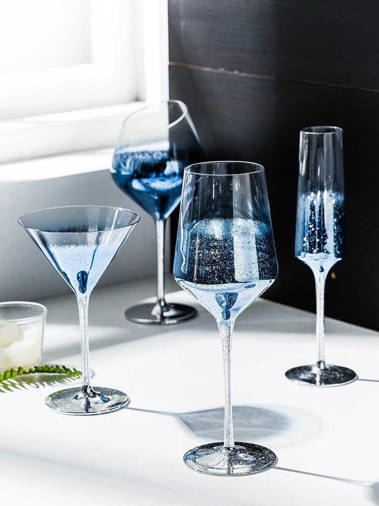 Star red wine glass lead free net red glass household champagne glass cocktail glass high foot whiskey glass