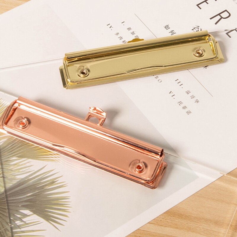 69HA A4 Acrylic Clipboard Transparent Clipboard File Holder Low Profile Clip Holds 30 Sheets Office Supplies for Women Men