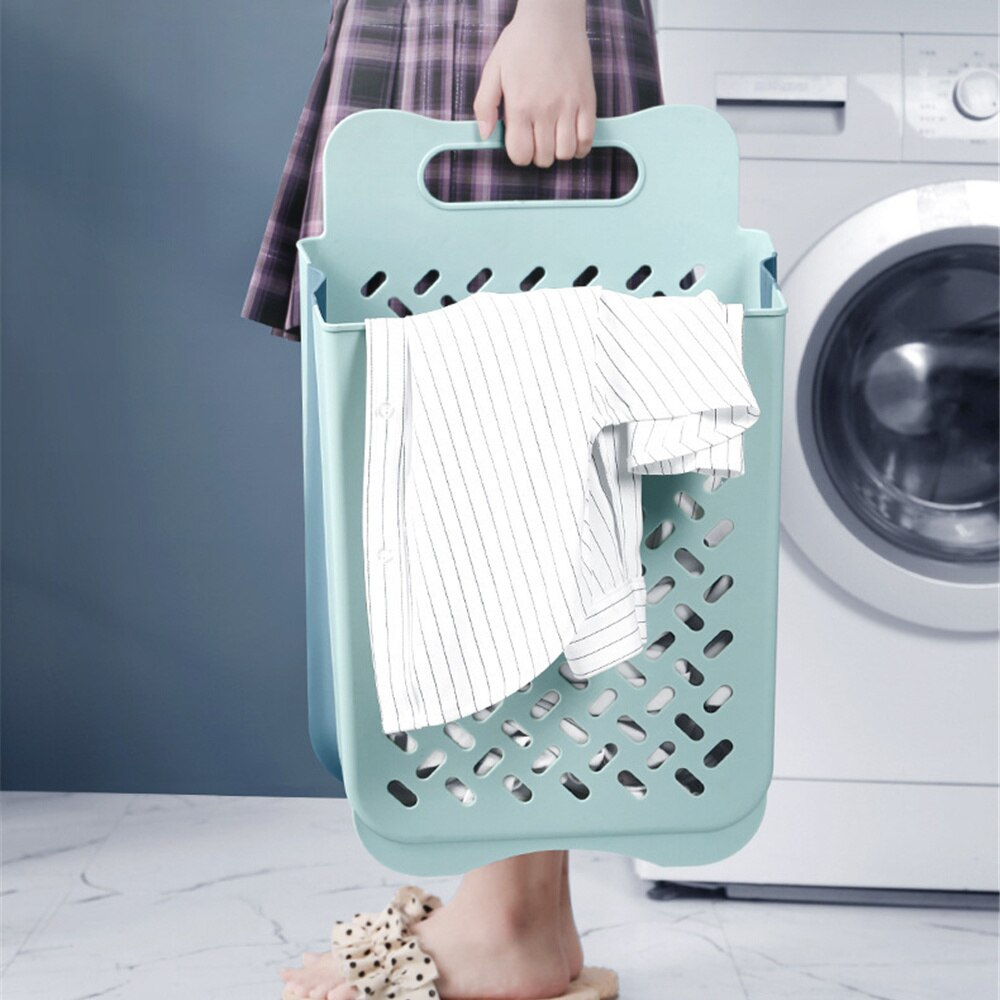 Silicone Laundry Basket Extensible Clothing Storage Boxes Folding Underwear Organizers Wall Mounted Bathroom Collection Cases