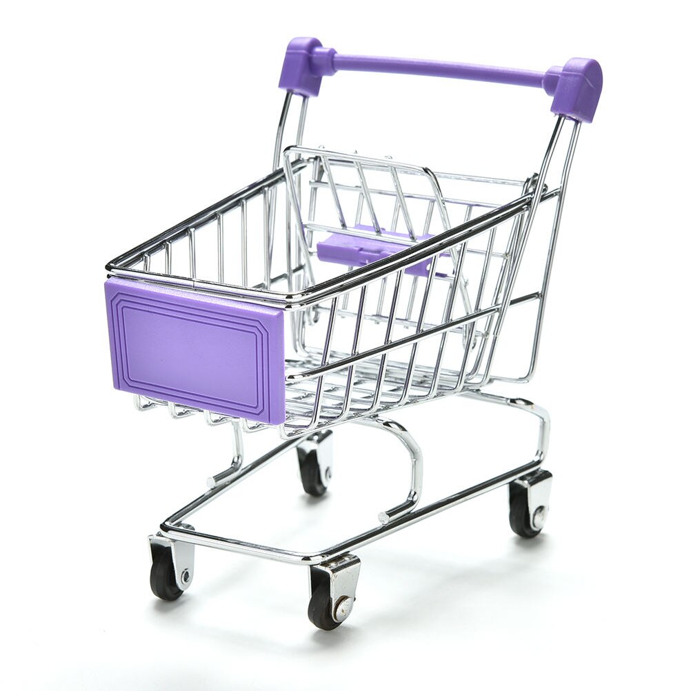 1Pc 12*11.5*7.5Cm Grappige Mini Vogel Papegaai Muis Kat Speelgoed Supermarkt Winkelwagentje Intelligentie Groei papegaai Speelgoed