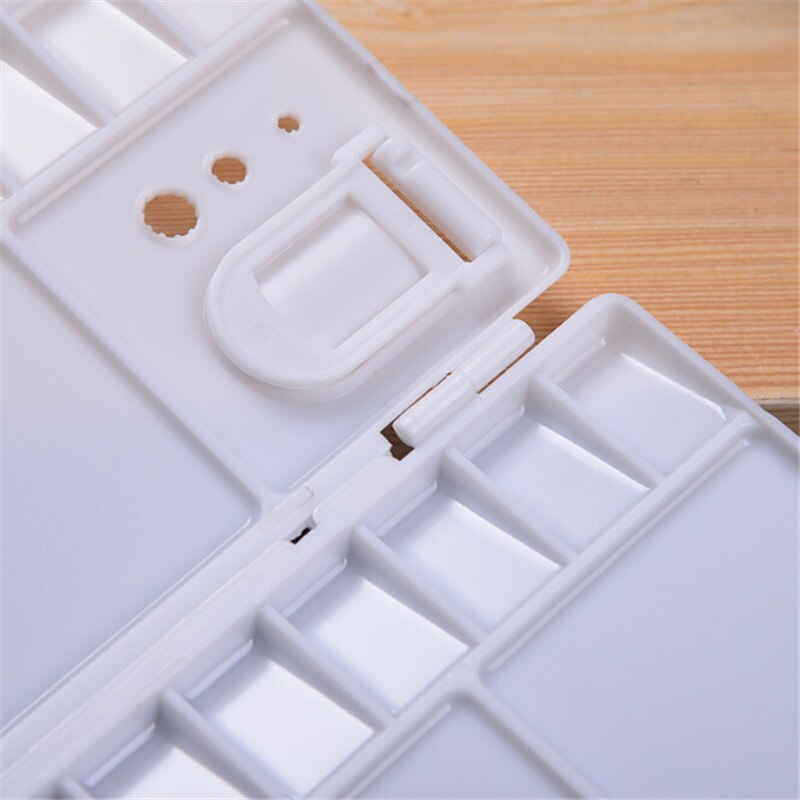 30 Pcs White Plastic Paint Palettes 6 Well Rectangular Watercolor Palette Painting Tray For Painting Party, Diy Craft And Art Painting | IL