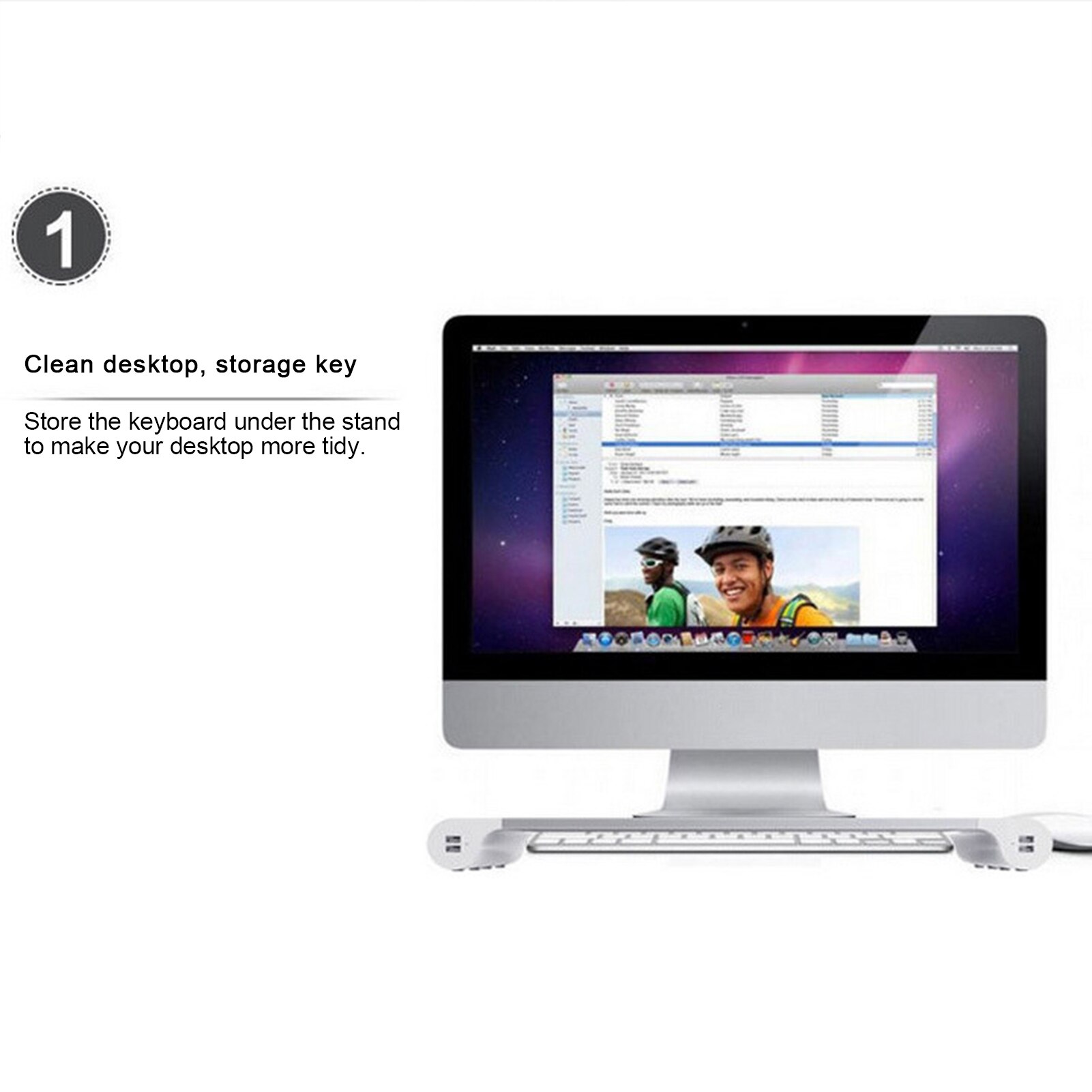 USB Monitor Stand Riser Aluminum Alloy Computer Mo... – Grandado