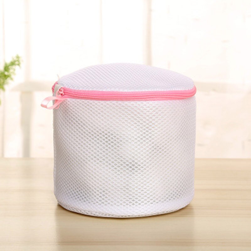 Beautiful Color Laundry Bags For Bra Underwear Lingerie Washing Machine Household Aid Kits Mesh Net Bag For Protecting Bras: White Cylinder