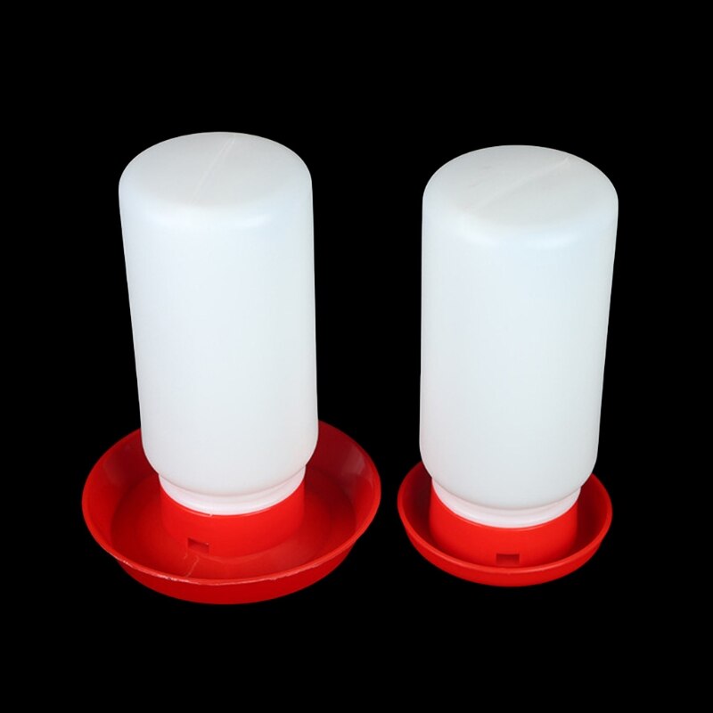 Chick Feeder and Waterer Combo 1 Quart Chicken Feeder &amp; 1 Quart Chicken Water Birds Poultry Feeding Equipment Kit Red