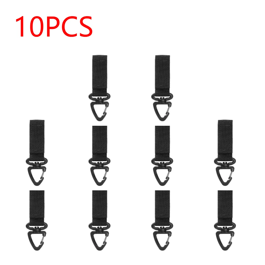 Mosquetones militares de nailon para colgar, hebilla táctica para cinturón, llavero, ganchos colgantes para acampar, herramienta para acampar, 1-10 piezas: Multicolor