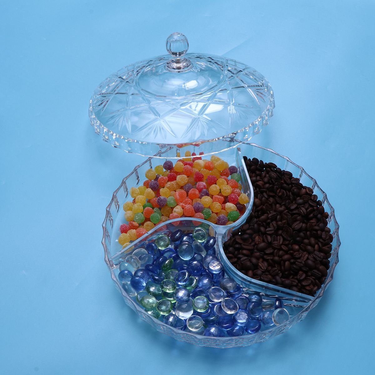 Dried Fruit Plate Snack Plate With Lid Modern Living Room Acrylic Transparent Tray Year Candy Plate