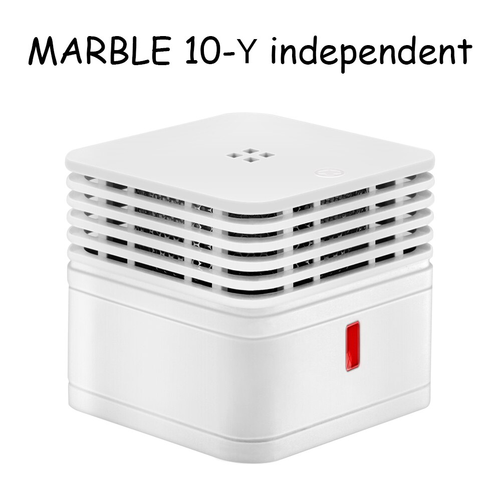 Cpvan røgsensor brandalarm smart røgdetektor lav batteri påmindelse beskytte alarm sensor  en14604 ce certificeret branddetektor: Marmor 10y