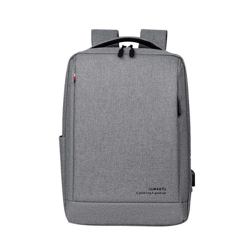 Mochila Oxford antirrobo para ordenador portátil de 15 pulgadas para hombre y mujer, morral escolar de viaje, informal, con carga USB: LIGHT GREY