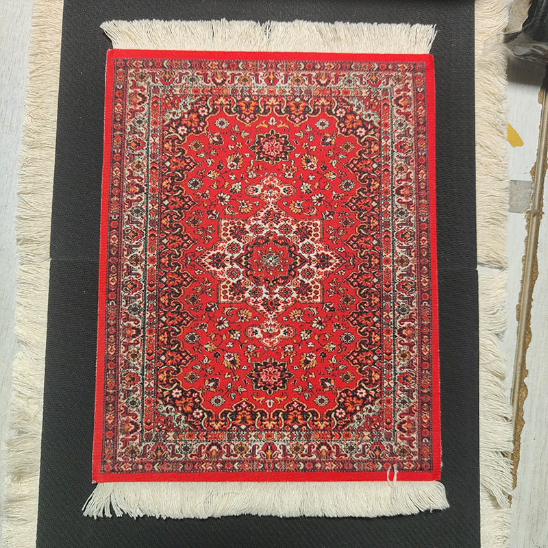 Persian Rug Mouse Pad For Desktop Coaster Carpets Computer Pad Small Carpet Mini Non-Slip Exquisite Table Mat Woven Mousepad Mat: Blue