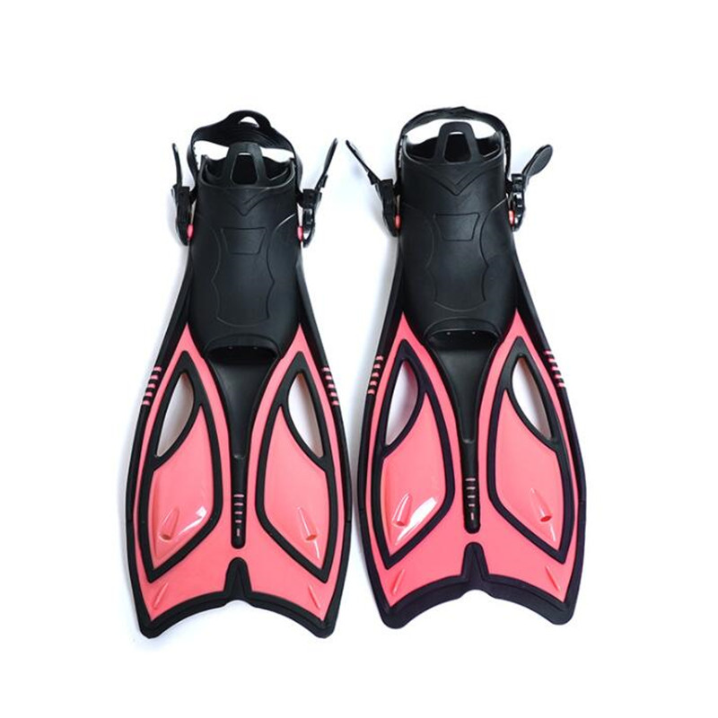 Duiken Vinnen Volwassen Snorkelen Silicone Korte Vinnen Verstelbare Zwemmen Flippers: pink / EU 34-38