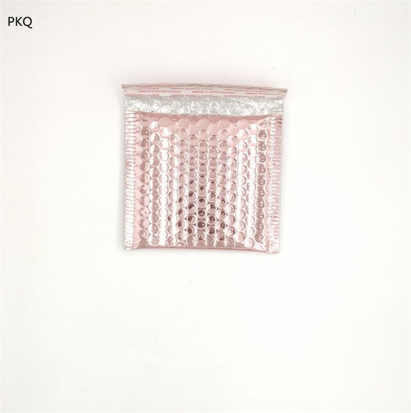 Aluminum Foil Bubble Mailers Padded Envelopes 15*13cm Small Self Seal Mailing Bag Envelope Envelopes: rose gold