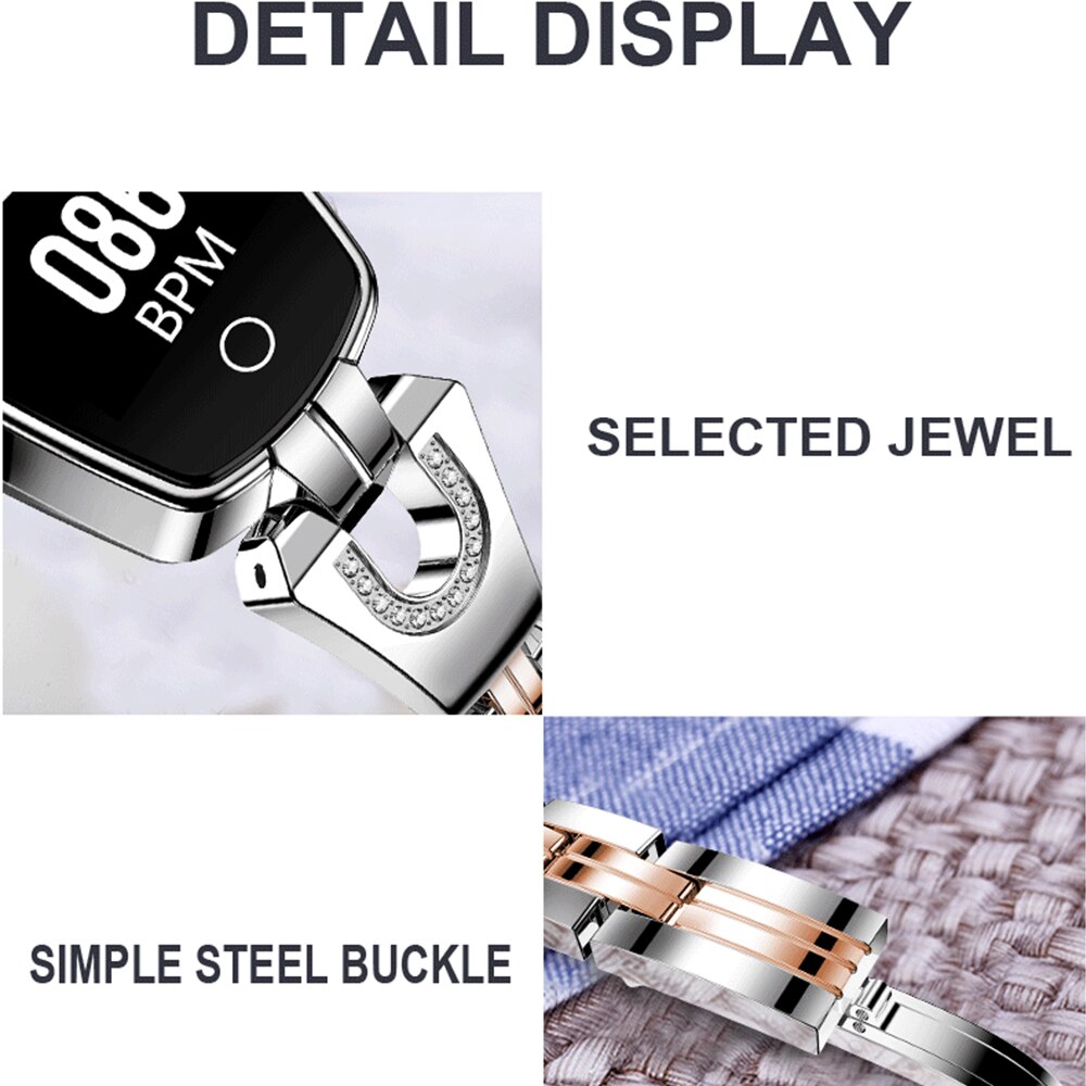 LEMFO Fitness Bracelet H8 Women Waterproof Blood Pressure Monitor Smartband Health Bracelet Fitness Tracker Smart Band Lady