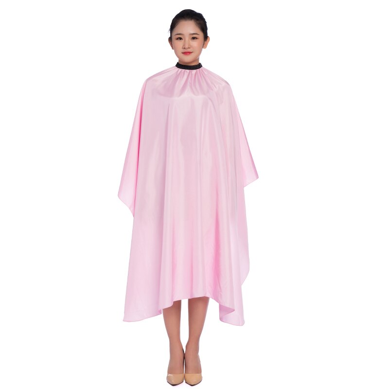 Salon Hair Styling Cape Adult Hair Cutting Coloring Styling Waterproof Cape Hairdresser Barber Apron Cape: WB004-Pink