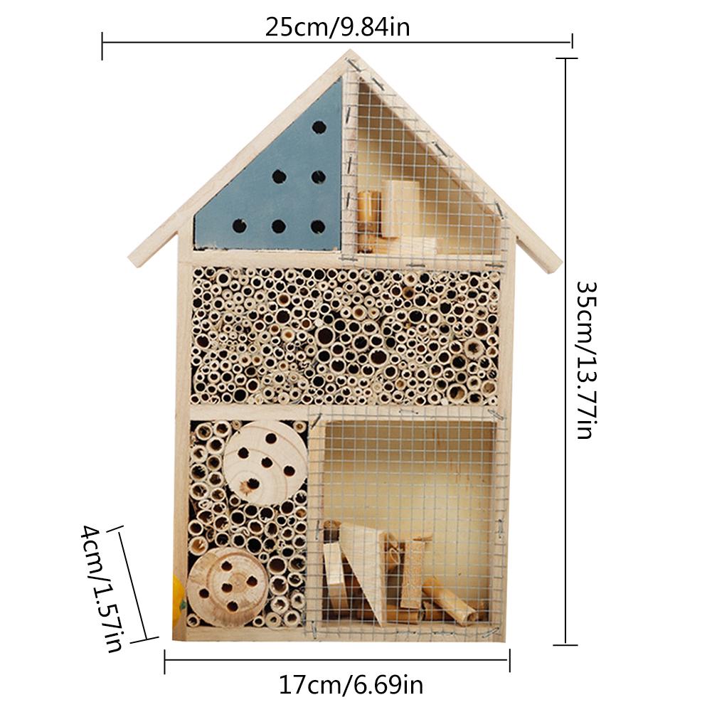 Insect Hotel Insect House Bee Box Insect Feeding Nest Butterfly Insect Hotel Nesting Box for Bees Butterflies Garden: A