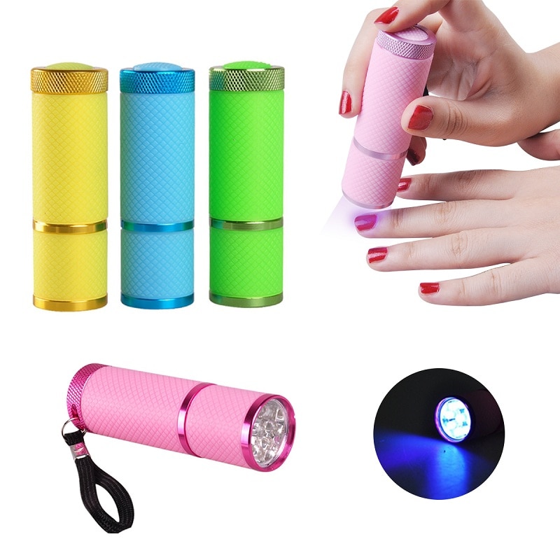 Biutee 1 Pcs Nail Droger Mini LED Zaklamp UV Lamp Draagbare Voor Nail Gel Snelle Droger Cure 4 Kleuren Nail gel Cure Manicure Tool