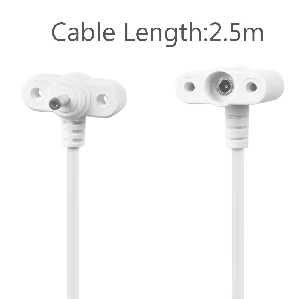 2.5m/8.2ft DC Extension Cable for Ring Spotlight Cam Battery Solar Panel Weatherproof Placing Solar Panel Further